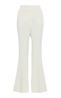 Marsh Pant en ivoire double face crêpe