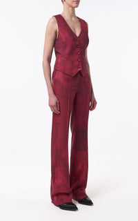 Bordeaux / Pantalon Vesta en laine - Bordeaux