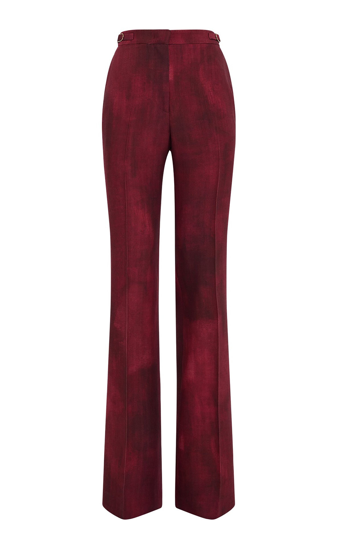 Vesta Pant en bordeaux barre laine drap de costume