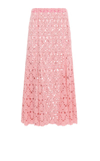 Florence Skirt en rose cachemire dentelle