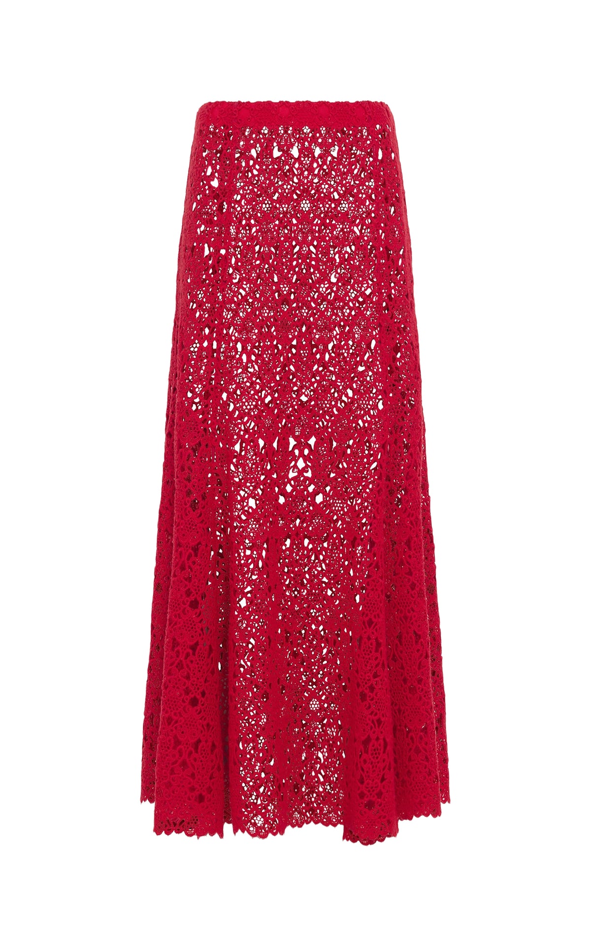 Scarlet Red / Jupe Florence en cachemire - Scarlet Red