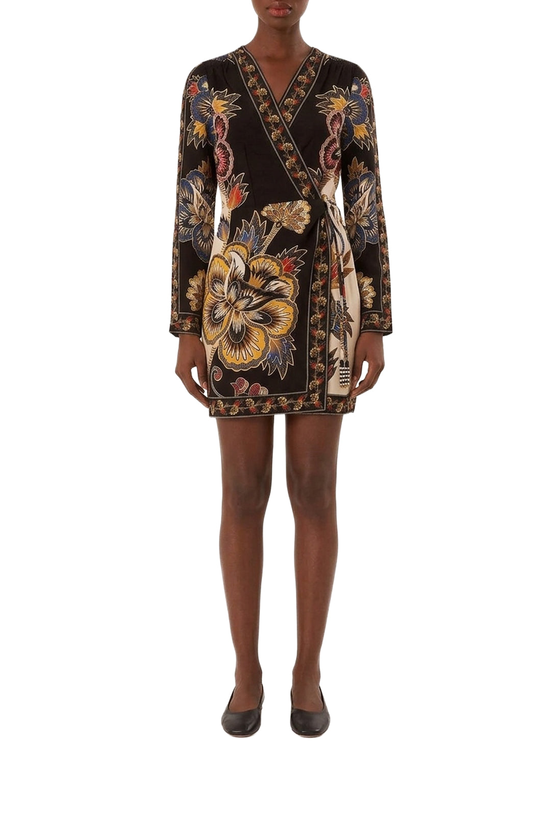 Robe courte à manches longues - Noir