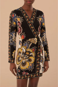 Robe courte à manches longues - Noir