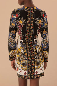Robe courte à manches longues - Noir