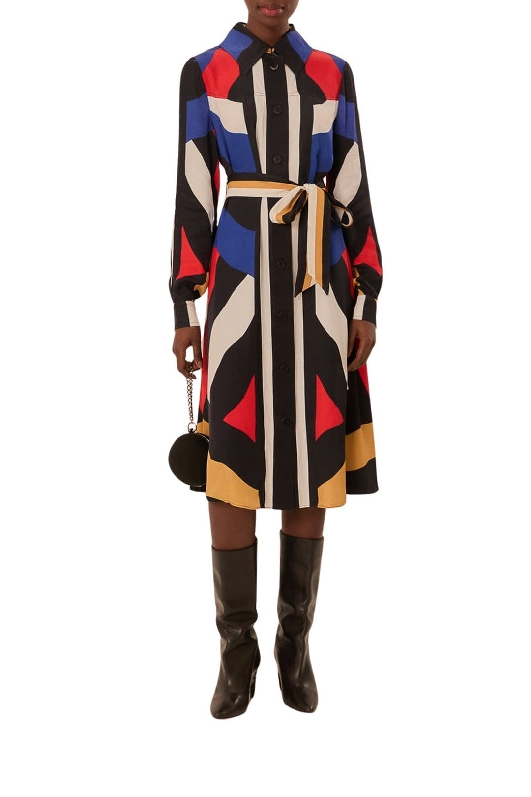 Robe midi chemise Amanda à rayures - Multicolore