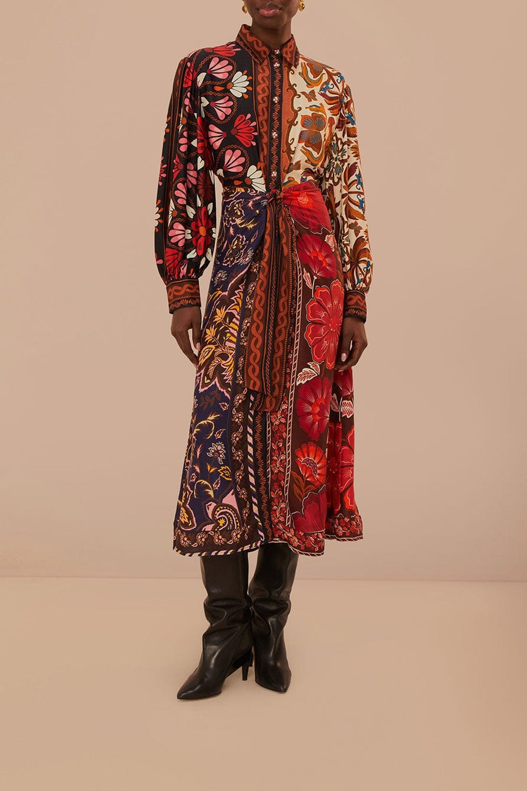 DJV_Miranda Mix Multicolor Robes midi - Miranda Mix Multicolor