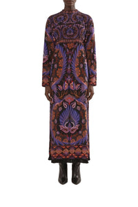 Robe longue Heart Forest - Bordeaux