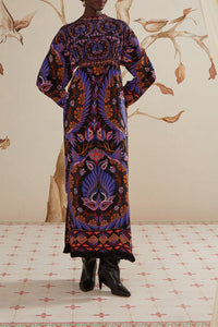Robe longue Heart Forest - Bordeaux