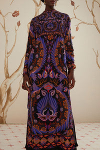 Robe longue Heart Forest - Bordeaux