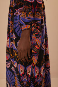 Robe longue Heart Forest - Bordeaux