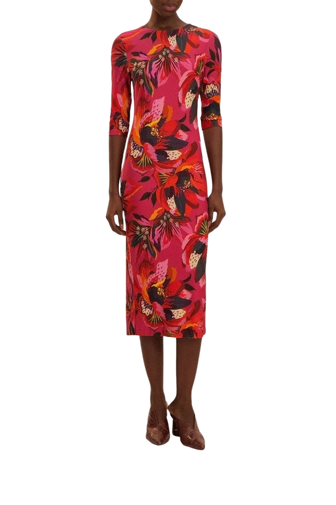 DJV_Colorful Flowers Robes midi - Colorful Flowers