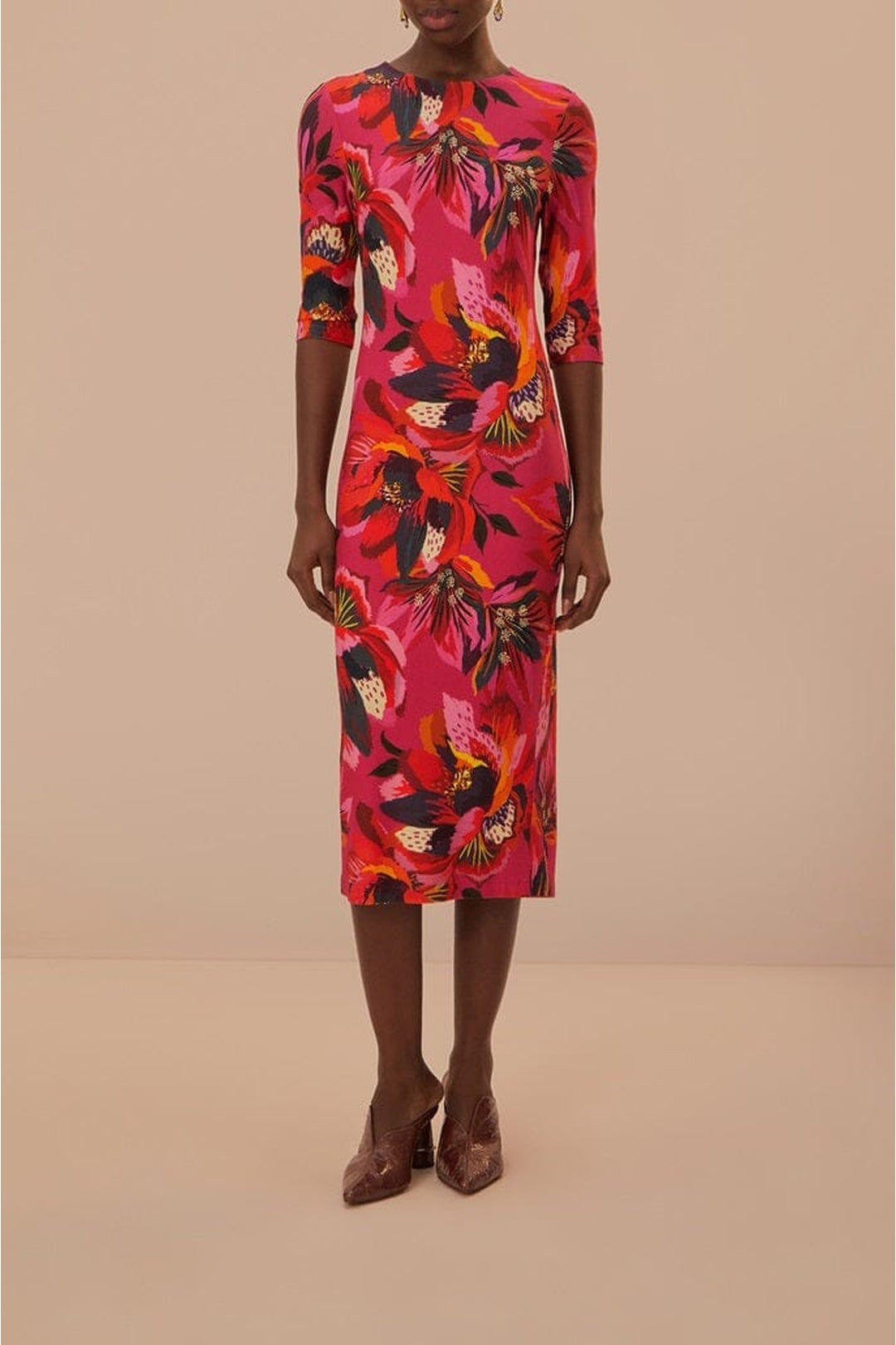 DJV_Colorful Flowers Robes midi - Colorful Flowers