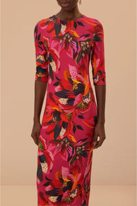 DJV_Colorful Flowers Robes midi - Colorful Flowers
