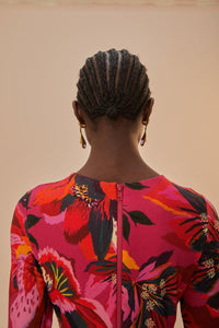 DJV_Colorful Flowers Robes midi - Colorful Flowers