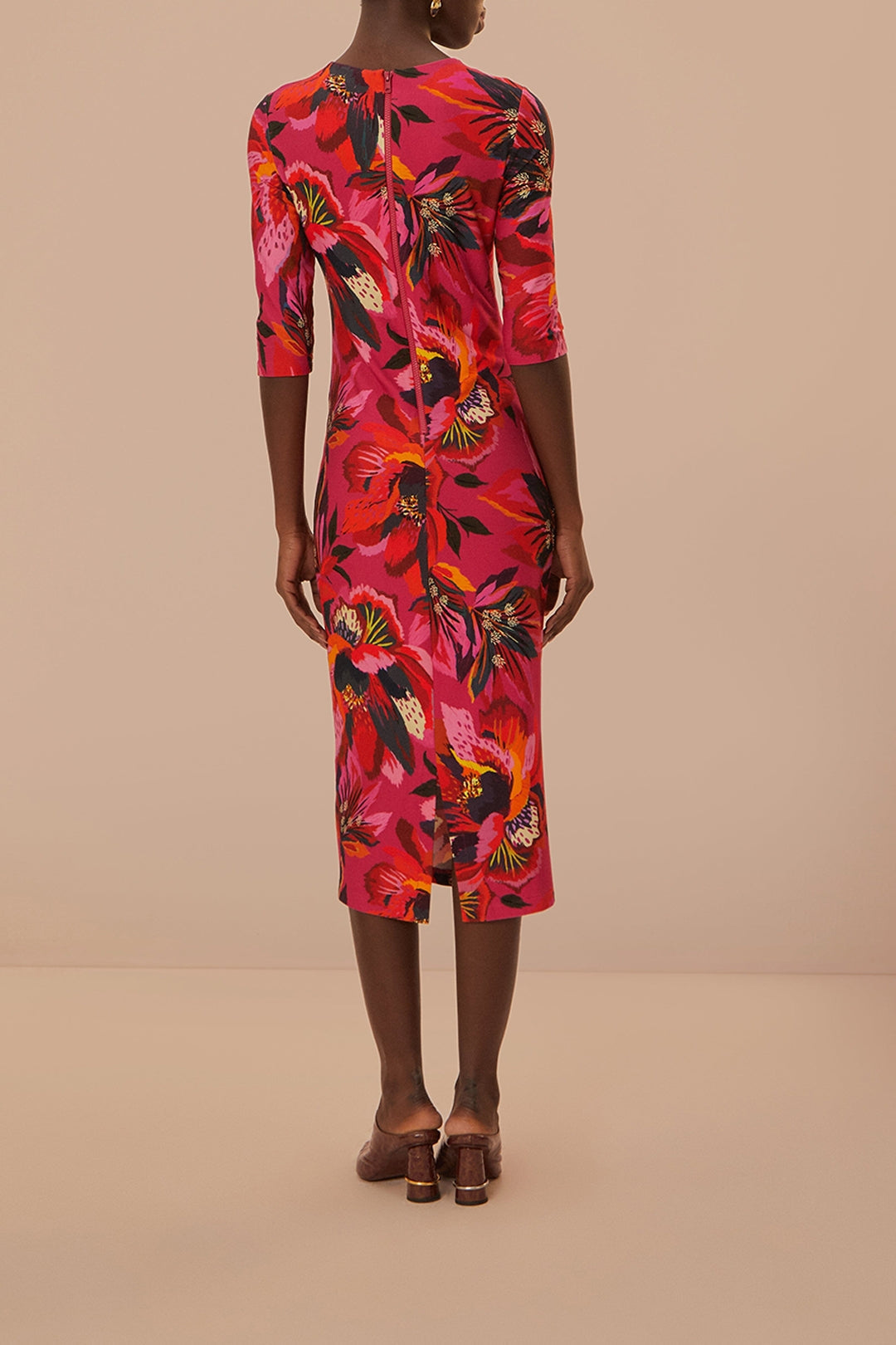 DJV_Colorful Flowers Robes midi - Colorful Flowers