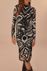 DJV_Pineapple Black Robes midi - Pineapple Black