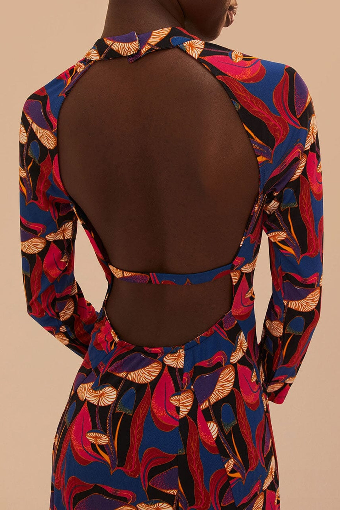 Robe midi Mushrooms sauvages - Rouge