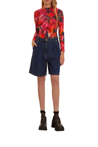Body Colorful Flowers en coton - Rouge