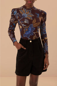 DJV_Embroidered Garden Brown Cardigans & Pulls - Embroidered Garden Brown