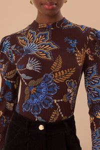 DJV_Embroidered Garden Brown Cardigans & Pulls - Embroidered Garden Brown