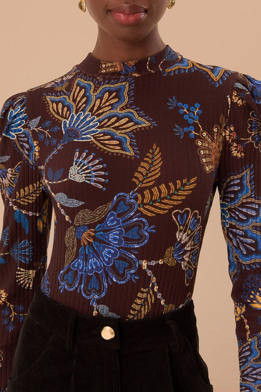 DJV_Embroidered Garden Brown Cardigans & Pulls - Embroidered Garden Brown