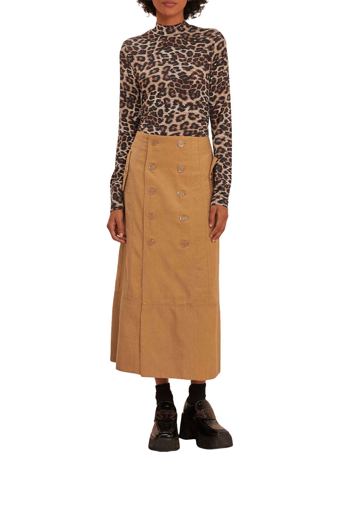 Natural Skin jersey blouse - Brown
