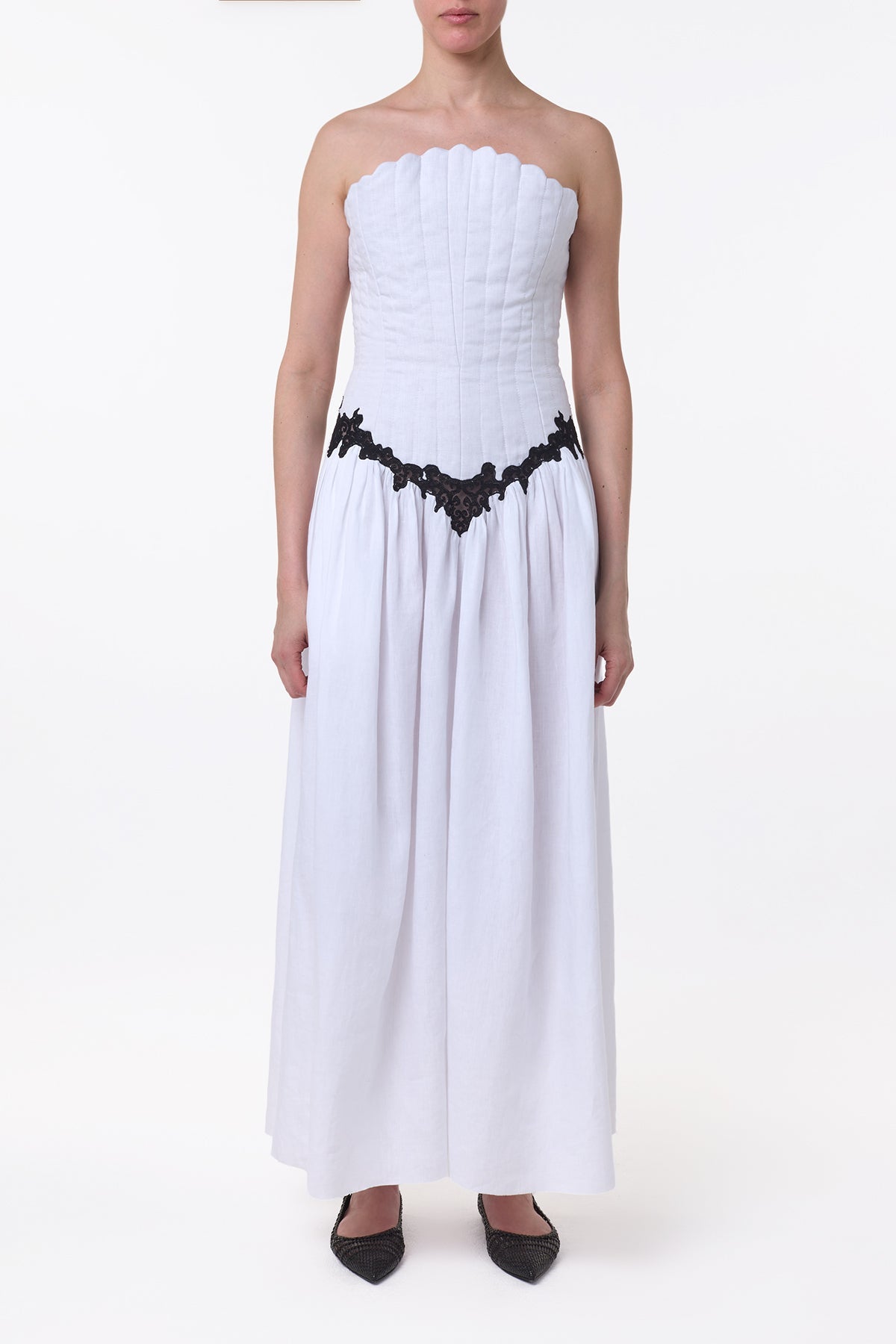 Light Blue Denim / Robe Glenn à bustier denim - Light Blue Denim