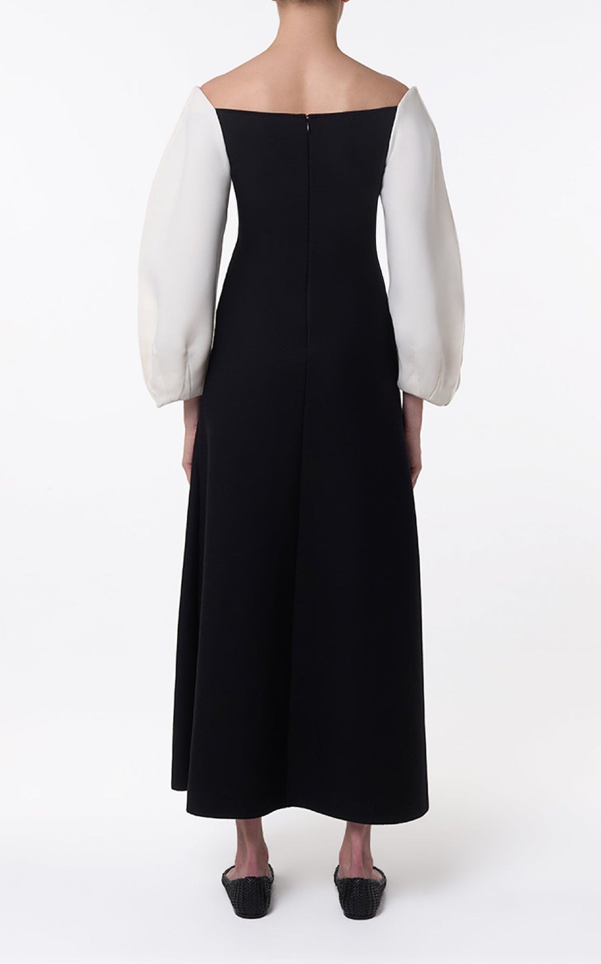 Ivory & Black / Robe Dee en laine - Ivory & Black