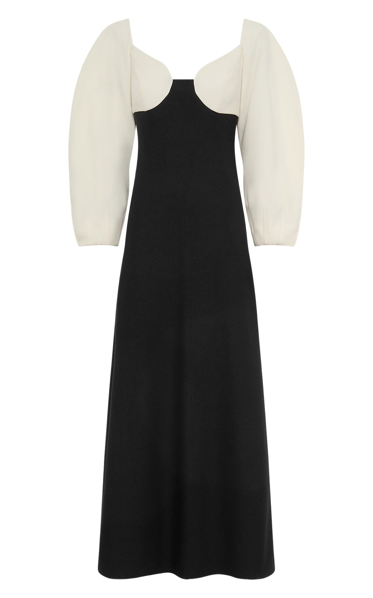 Ivory & Black / Robe Dee en laine - Ivory & Black