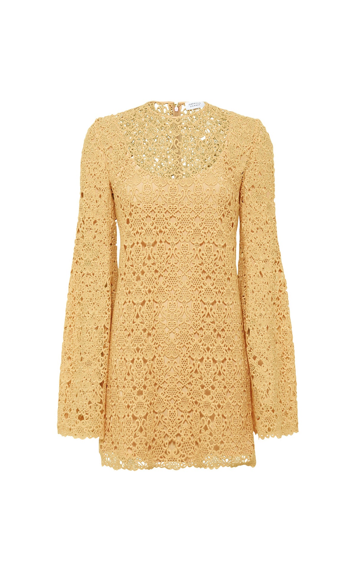 Archie Dress en or soie dentelle