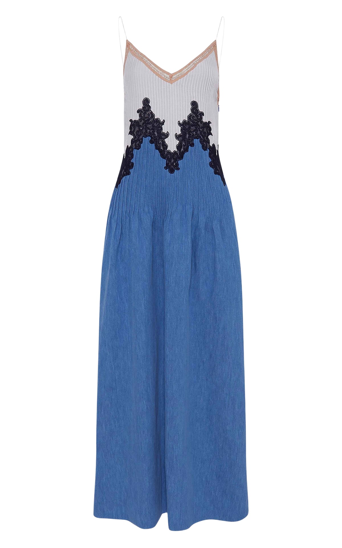 Light Blue Denim / Robe Althea à fines bretelles - Light Blue Denim