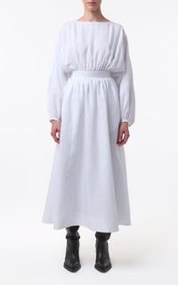 White / Robe Ahmose à taille froncée - White