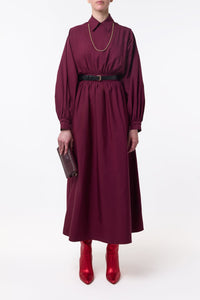 Bordeaux / Robe Ahmose à taille froncée - Bordeaux