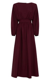 Bordeaux / Robe Ahmose à taille froncée - Bordeaux