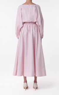 Pale Blush / Robe Ahmose à taille froncée - Pale Blush