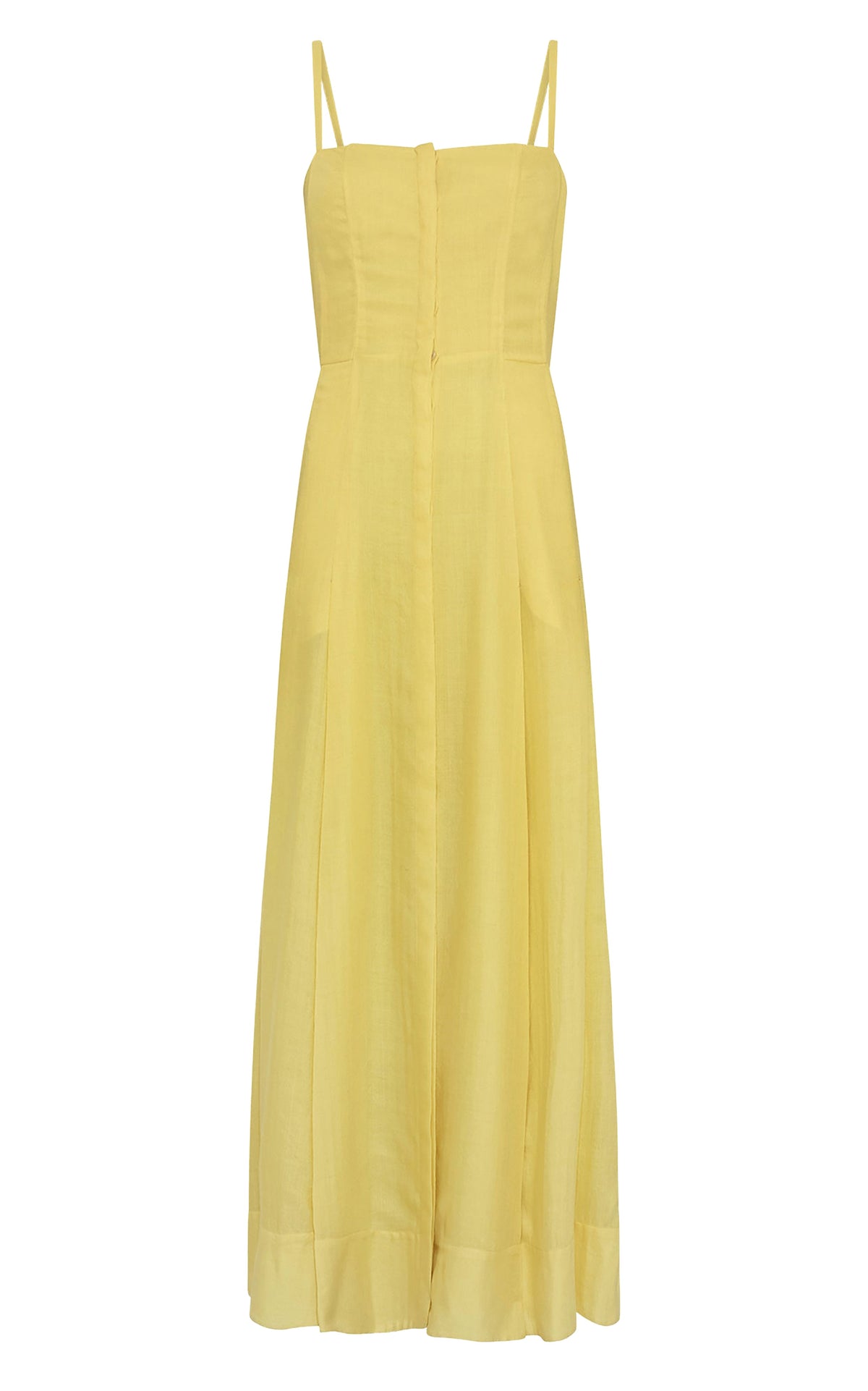 Magritte Dress en jaune de cadmium cachemire soie chevrons