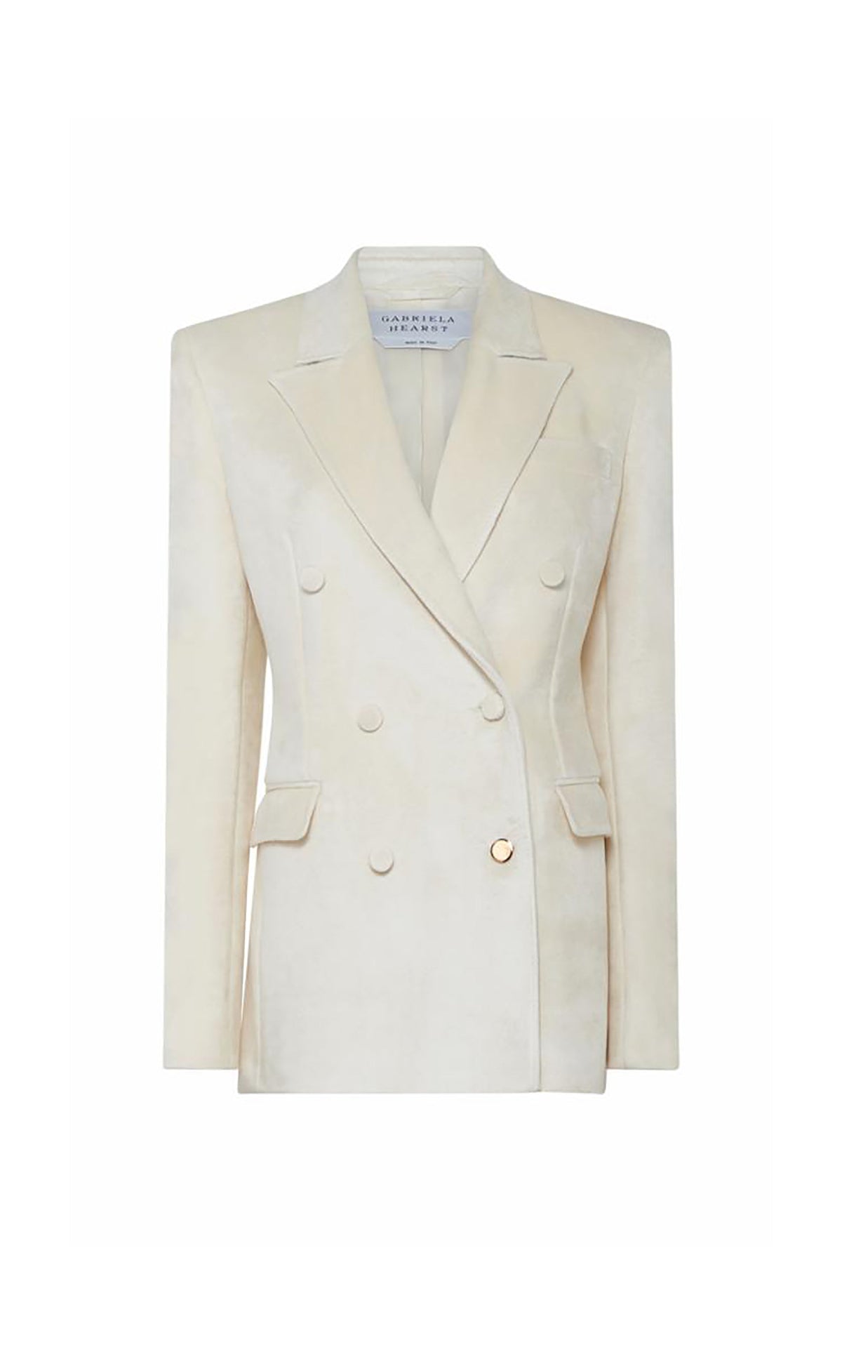 Gavin Blazer en ivoire soie velours coating