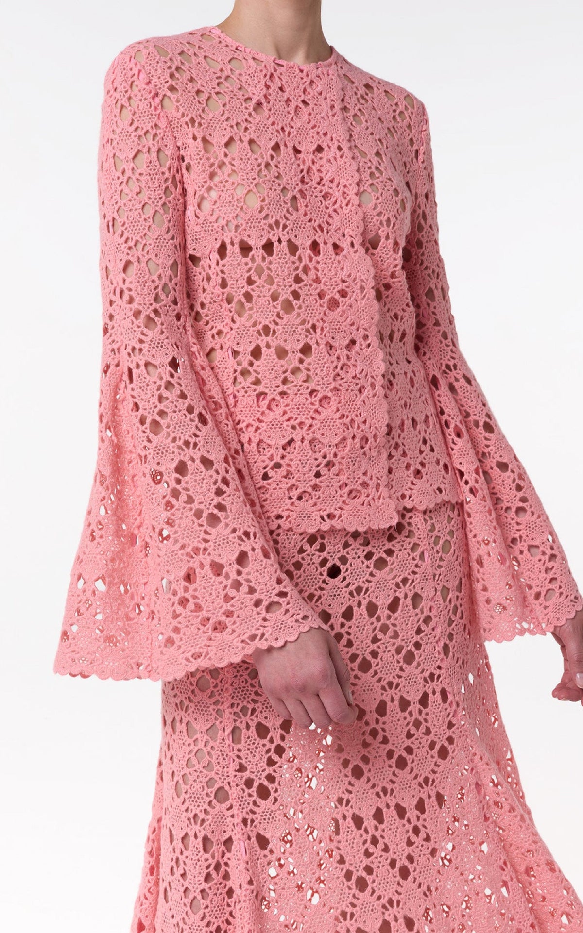 Reynolds Jacket en rose cachemire dentelle