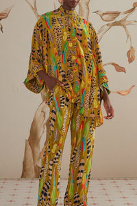 MEDIA OFF LINE_Amazon Feathers Trousers - Green