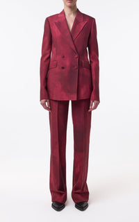 Bordeaux / Veste blazer Angela en laine - Bordeaux