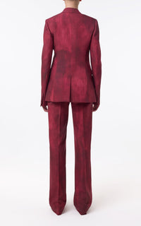 Bordeaux / Veste blazer Angela en laine - Bordeaux
