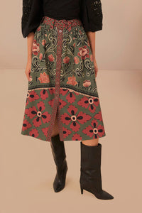 DJV_Arabesque Floral Green Jupes & Shorts - Arabesque Floral Green