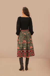 DJV_Arabesque Floral Green Jupes & Shorts - Arabesque Floral Green