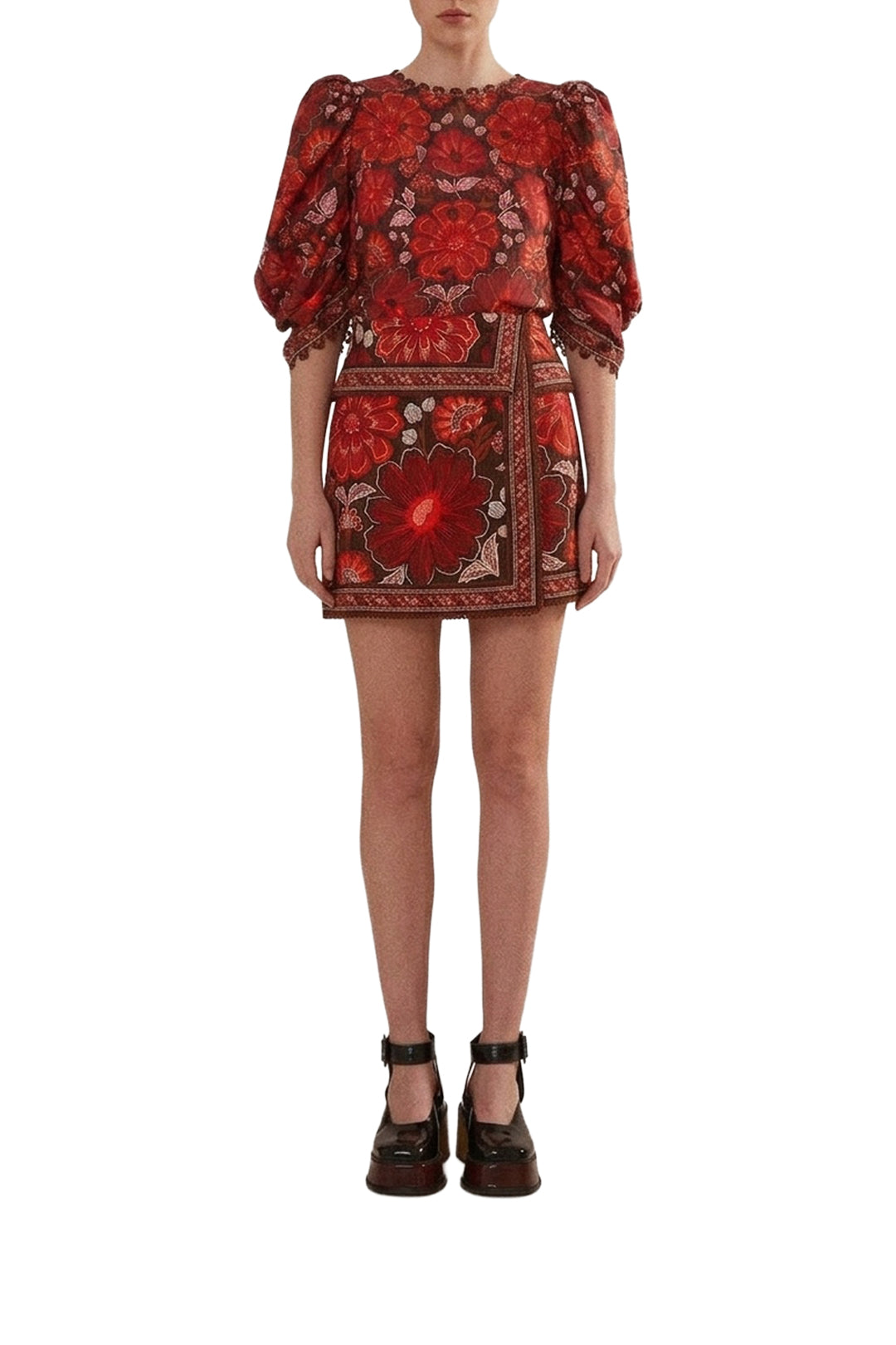 Blouse Gigi Tapestry Brown - Marron