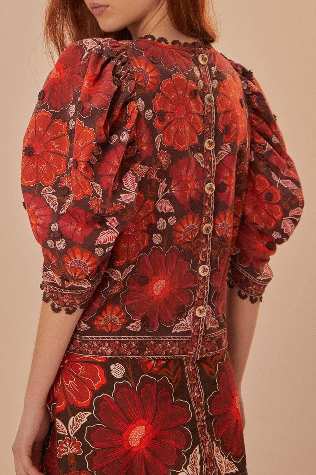 Blouse Gigi Tapestry Brown - Marron