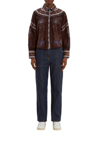 DJV_Embroidered Garden Brown Chemises & Blouses - Embroidered Garden Brown