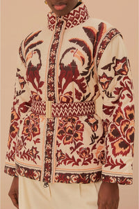 DJV_Toucans Scarf Cream Vestes & Manteaux - Toucans Scarf Cream