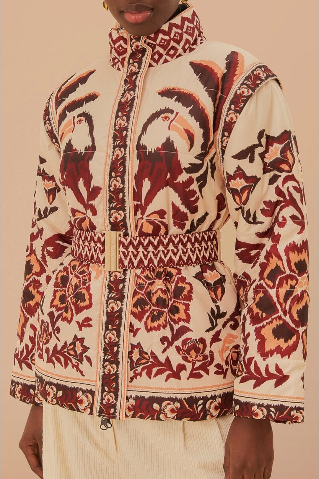 DJV_Toucans Scarf Cream Vestes & Manteaux - Toucans Scarf Cream