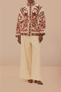 DJV_Toucans Scarf Cream Vestes & Manteaux - Toucans Scarf Cream