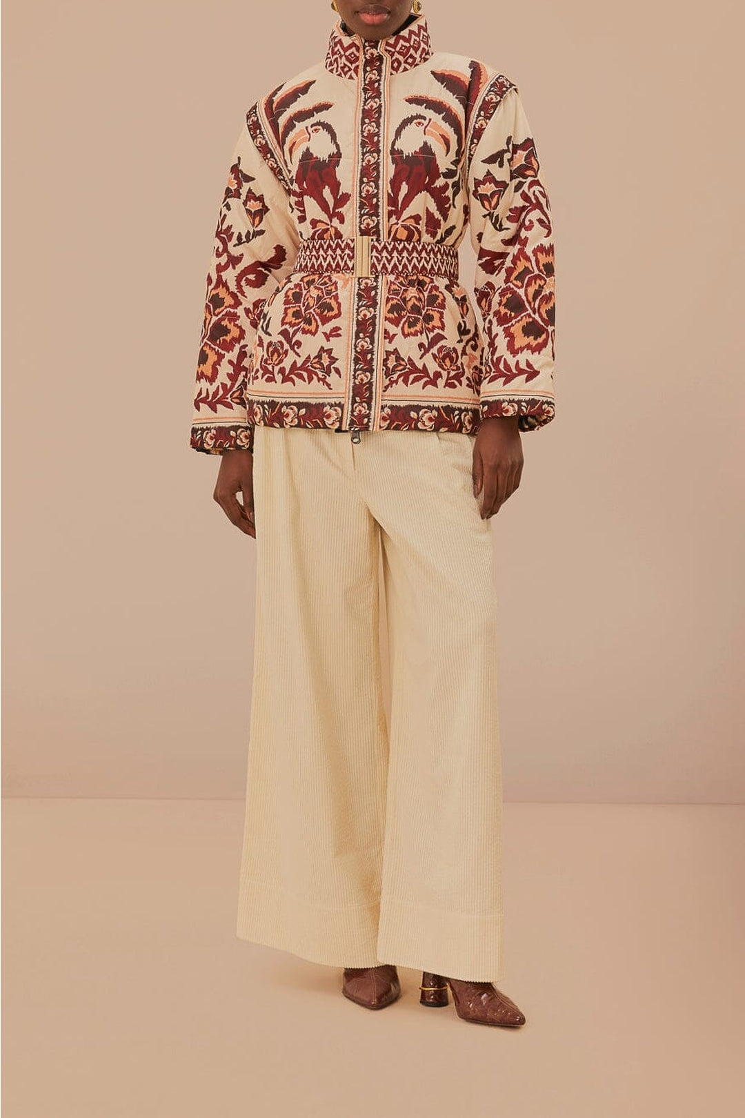 DJV_Toucans Scarf Cream Vestes & Manteaux - Toucans Scarf Cream